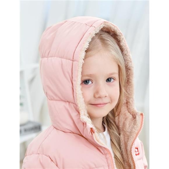 Kids Winter Coats 3D Down Alternative Hoods Baby Boys Girls Jacket for 6M-5T - Picture 5 of 7